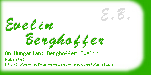 evelin berghoffer business card